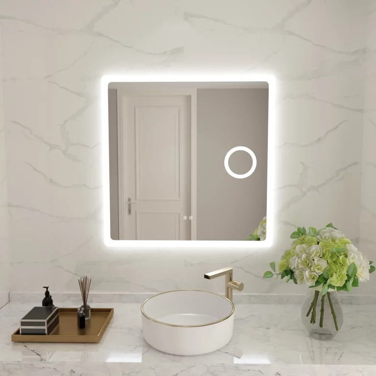 LED mirror with frame